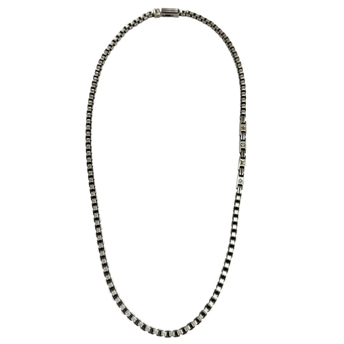Louis Vuitton LV Tailor Sterling Silver Necklace – front view