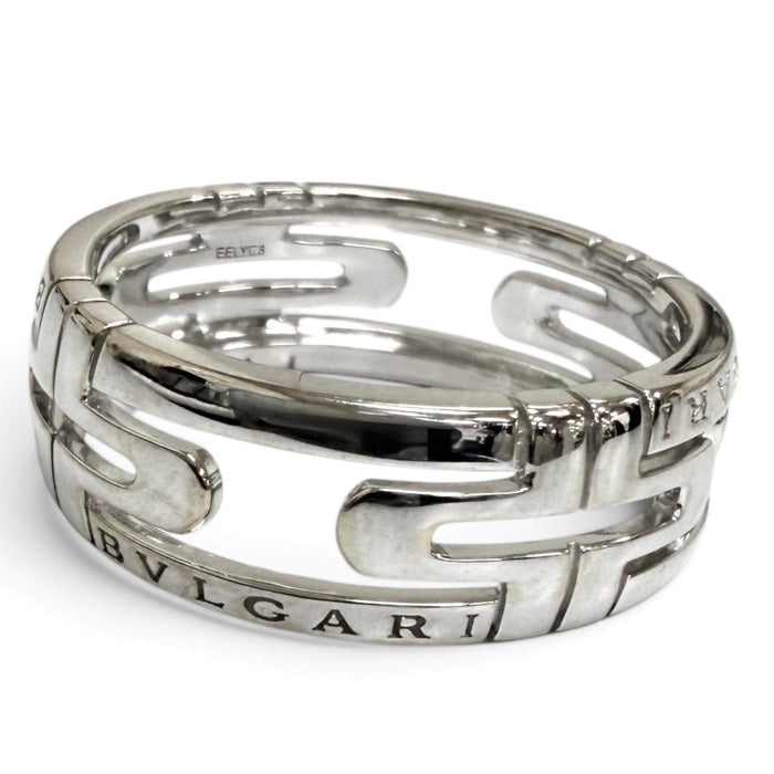 Bulgari Parentesi 18K White Gold Ring – front view