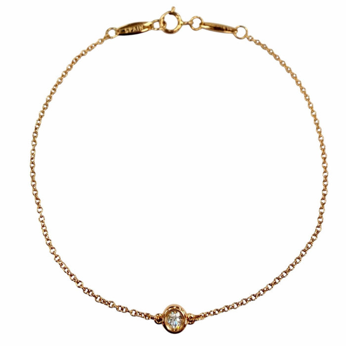 Tiffany & Co. Elsa Peretti 18K Rose Gold Diamond Bracelet – front view
