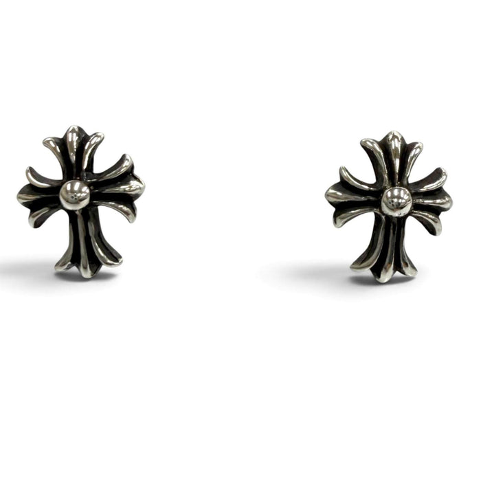 Chrome Hearts No.2 Ch Crs Ch Cross Sterling Silver Single Earring – front view