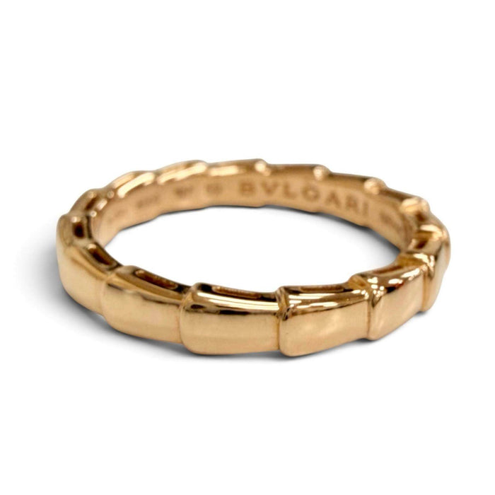 Bulgari Serpenti Viper 18K Rose Gold Diamond Ring – front view