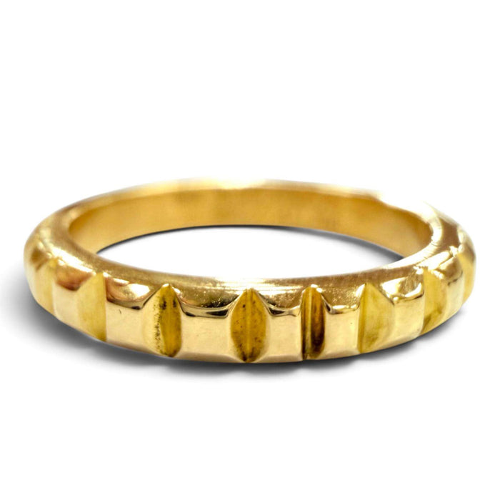Boucheron Quatre Clous de Paris 18K Yellow Gold Ring – front view