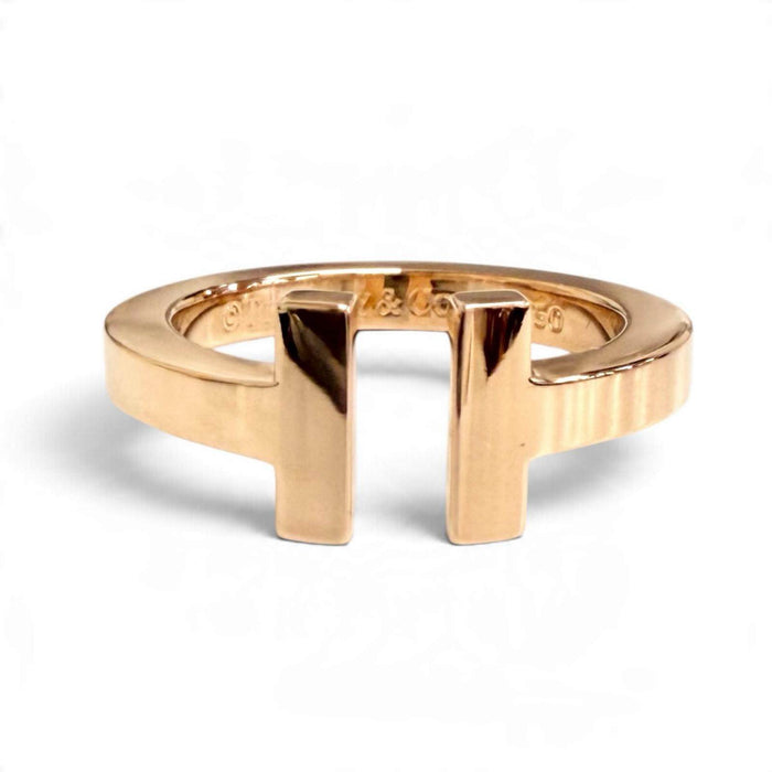 Tiffany & Co. T Square 18K Rose Gold Ring – front view