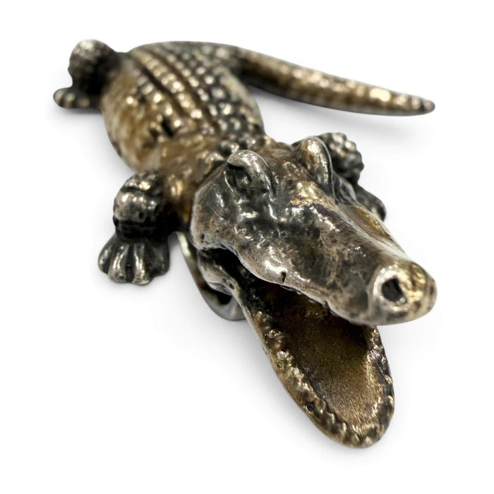 Gaboratory Alligator Sterling Silver Pendant – front view
