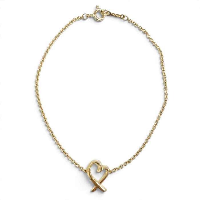 Tiffany & Co. Loving Heart 18K Yellow Gold Bracelet – front view