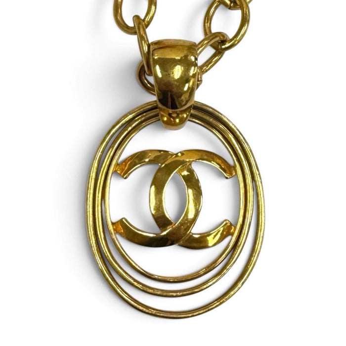 Chanel Coco Mark Gold-Plated Necklace – front view