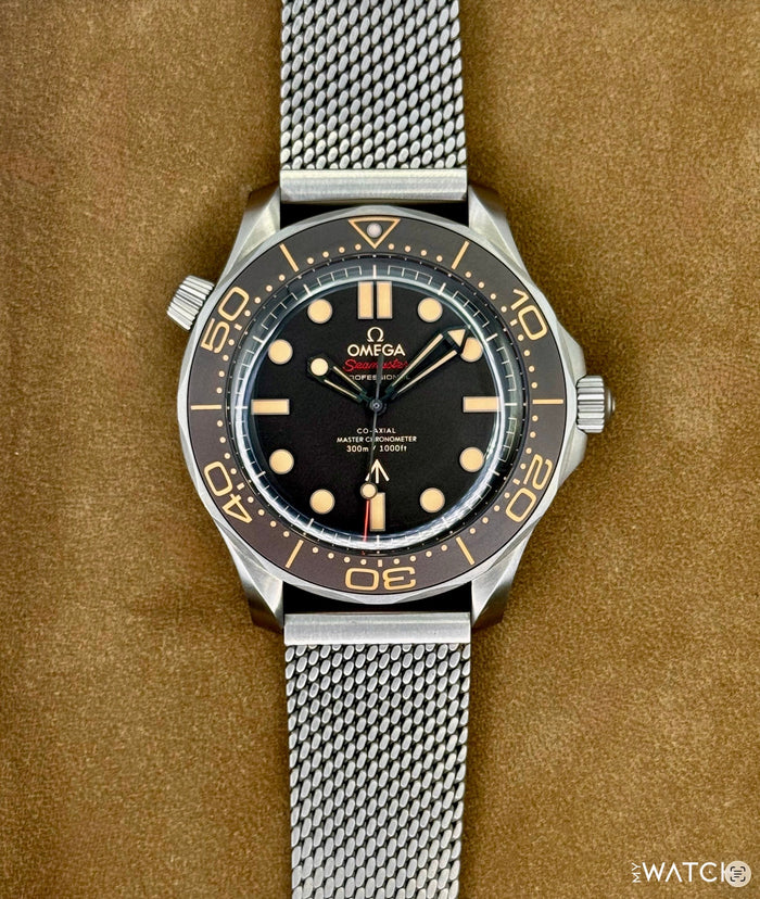 Omega Seamaster Diver 300M 007 42mm Titanium Brown Dial – front view