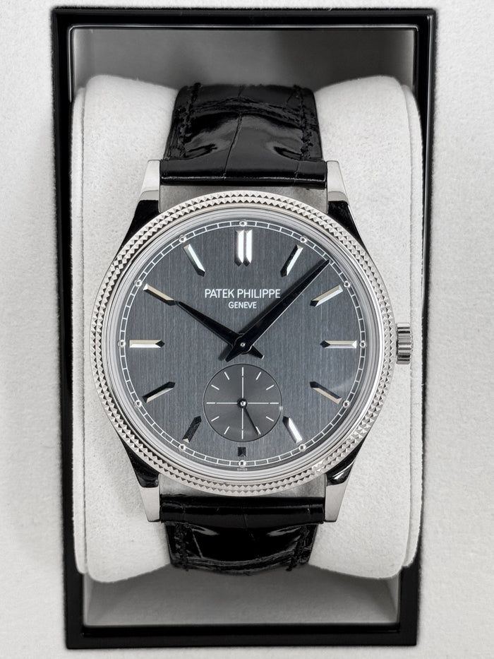 Patek Philippe Calatrava 40mm 6119G White Gold Grey Dial – front view