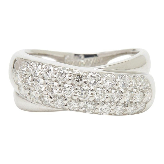 Ponte Vecchio 18K White Gold Diamond Ring – front view