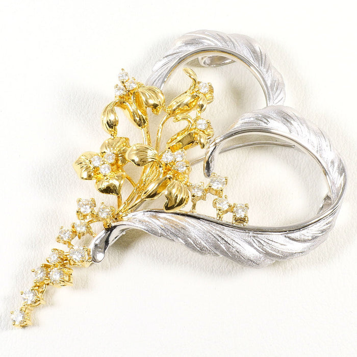 Platinum Diamond Brooch – front view