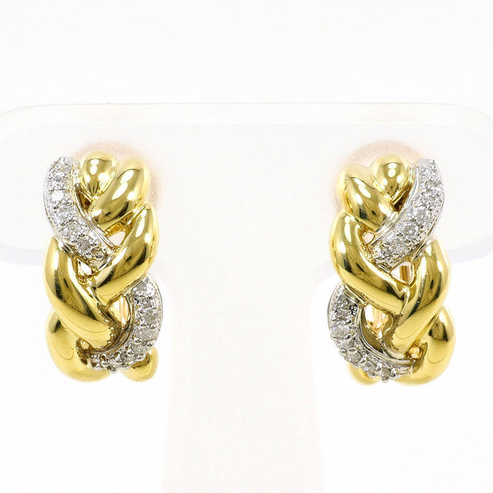 Platinum Diamond Earrings – front view