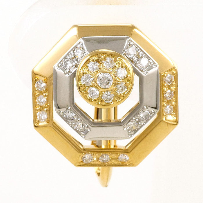 Platinum Diamond Single Earring – front view