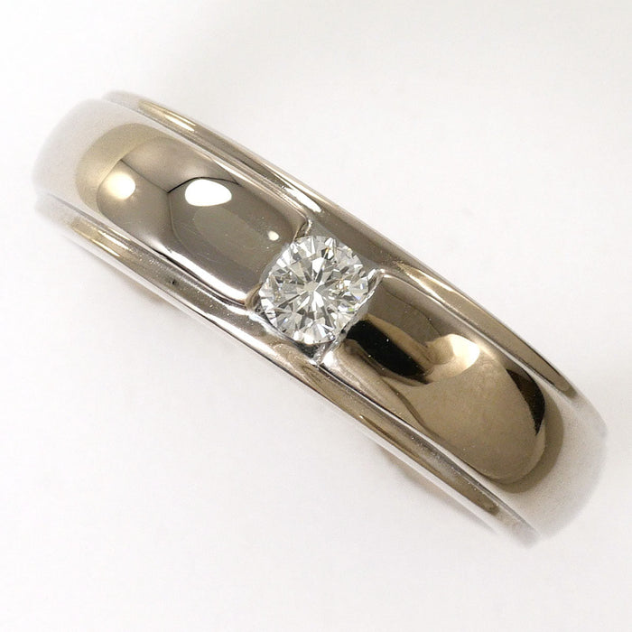 10K White Gold K9 Diamond Ring – front view