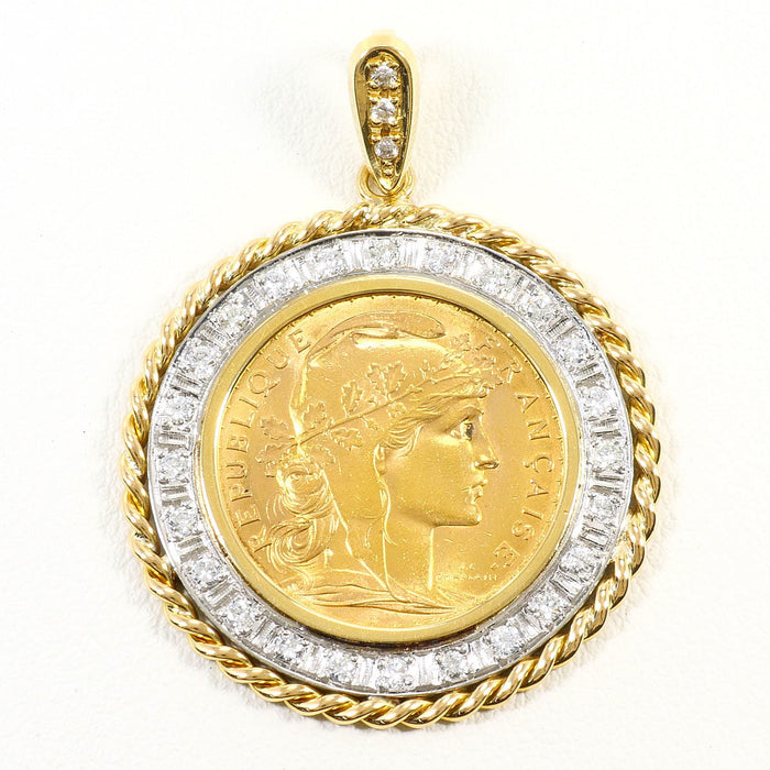 Platinum Diamond Pendant – front view