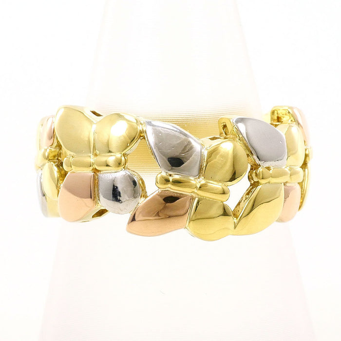 18K Yellow Gold Butterfly Ring – front view