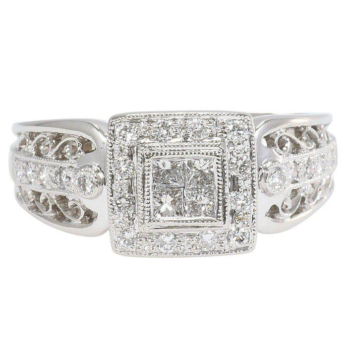 Platinum Diamond Ring – front view