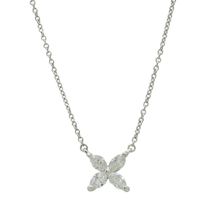 Tiffany & Co. Victoria Platinum Diamond Pendant Necklace – front view