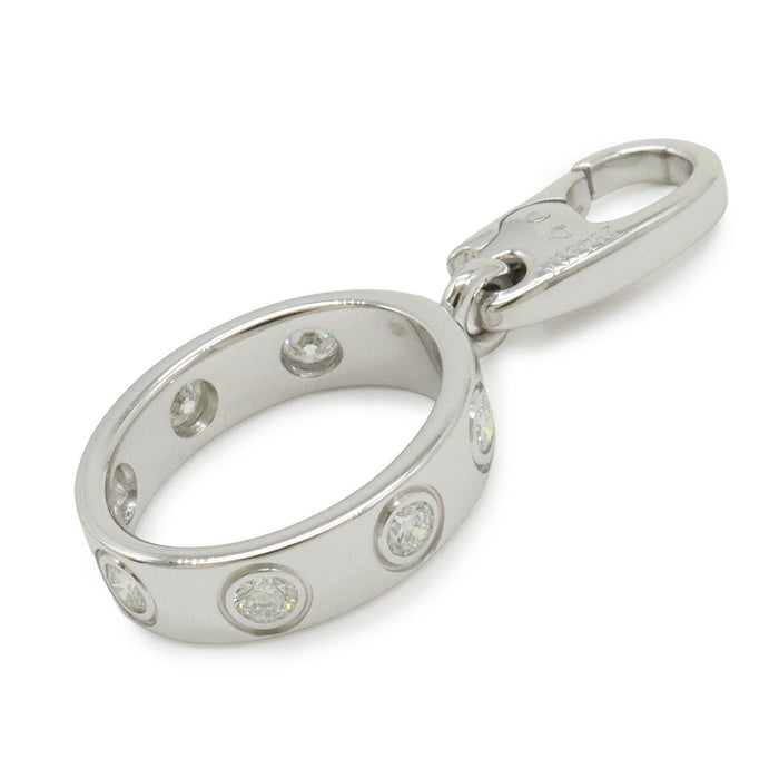 Cartier Love 18K White Gold Diamond Pendant – front view