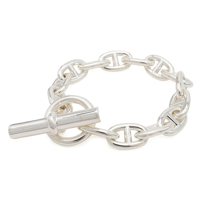 Hermès Chaîne d'Ancre MM Sterling Silver Bracelet – front view