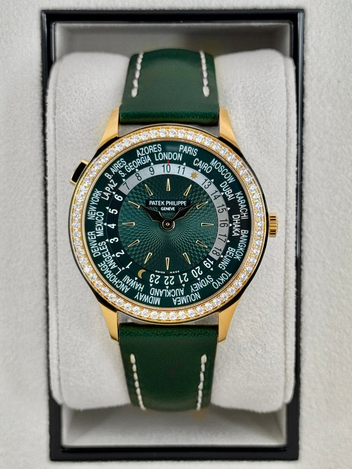 Patek Philippe World Time Complications 36mm 7130R Rose Gold Green Dial – front view