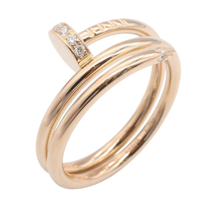 Cartier Juste Un Clou Double 18K Rose Gold Diamond Ring – front view