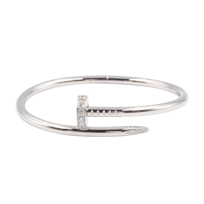 Cartier Juste un Clou 18K White Gold Diamond Bracelet – front view