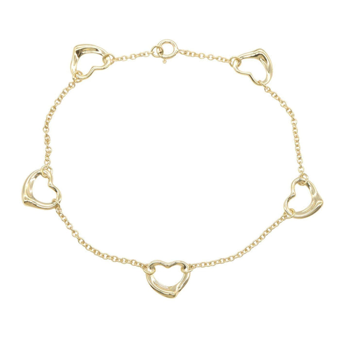 Tiffany & Co. Open Heart 18K Yellow Gold Bracelet – front view