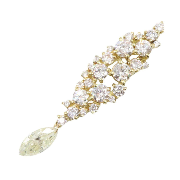 18K Yellow Gold Diamond Pendant – front view