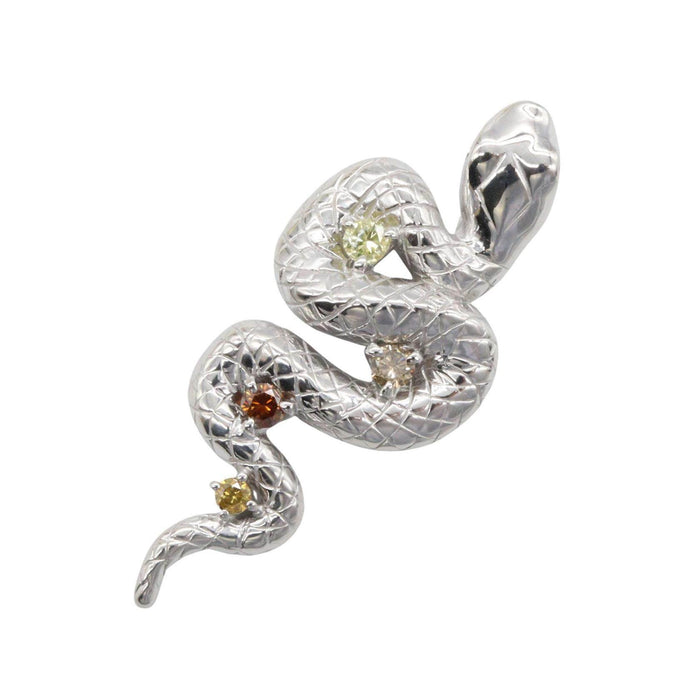18K White Gold Diamond Pendant – front view