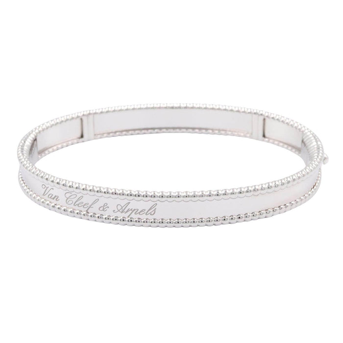 Van Cleef & Arpels Perlee Signature 18K White Gold Bracelet – front view