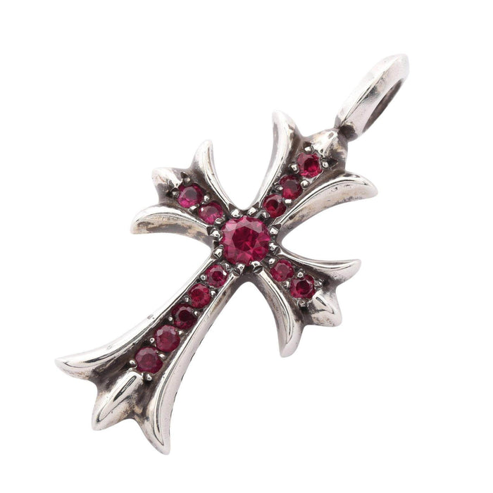 Chrome Hearts Tiny Ch Cross Sterling Silver Pendant – front view