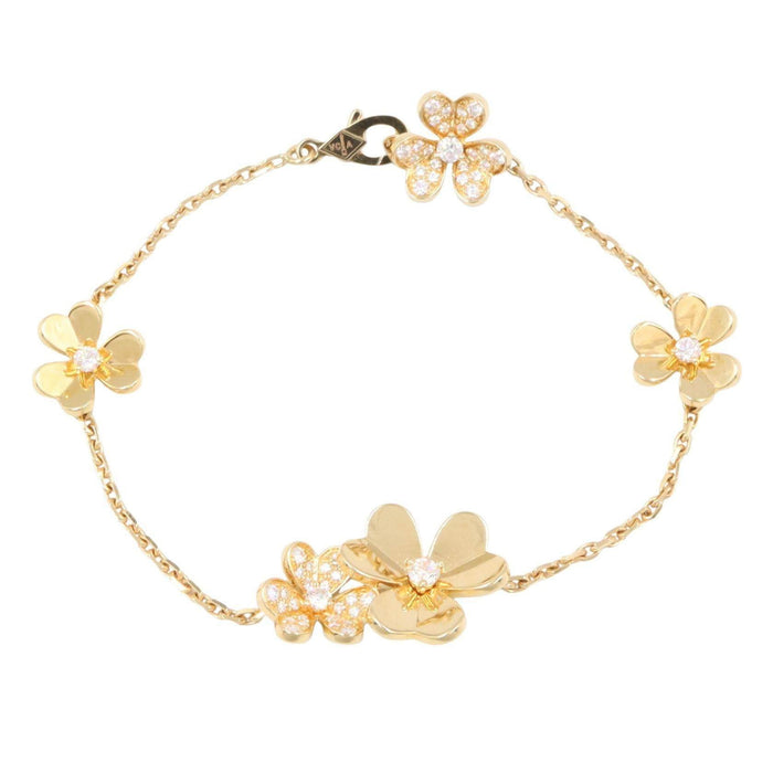 Van Cleef & Arpels Frivole 18K Yellow Gold Diamond Bracelet – front view