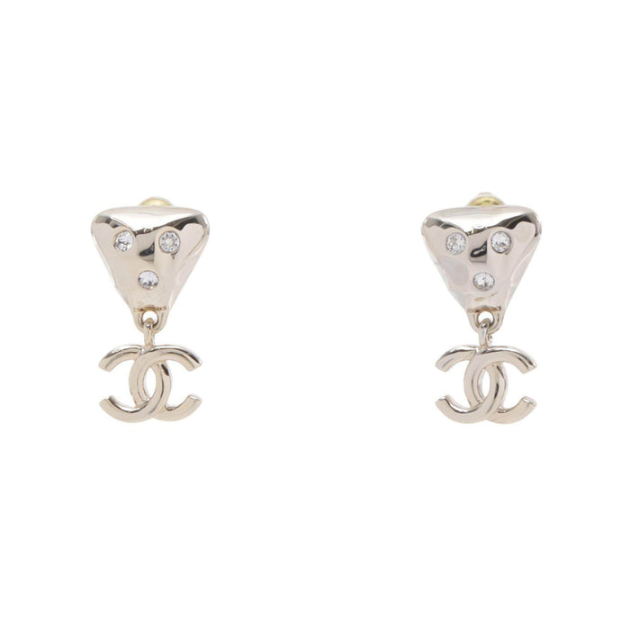 Chanel B24B Coco Mark Gold-Plated Earrings – front view