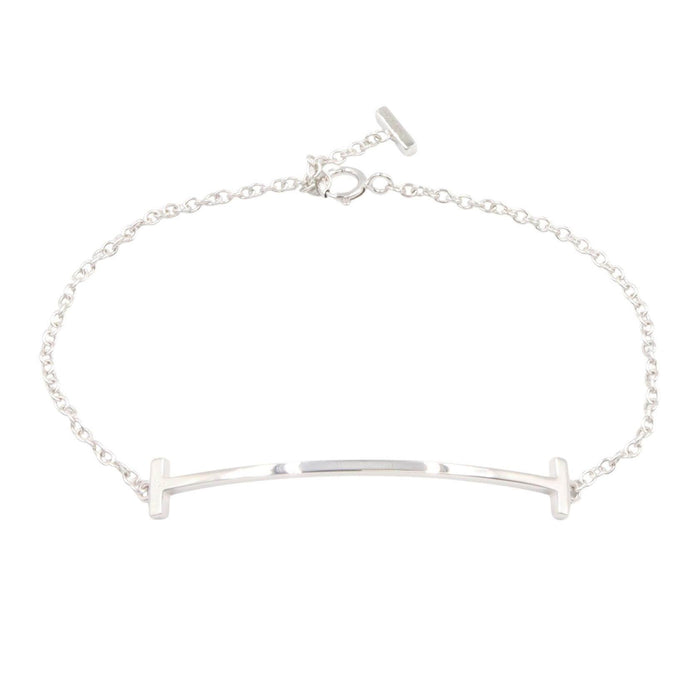 Tiffany & Co. T Smile Small 18K White Gold Bracelet – front view