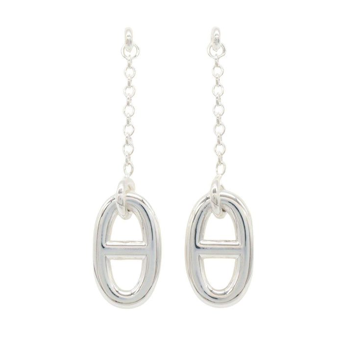 Hermès Chaîne d'Ancre Farandole Sterling Silver Earrings – front view