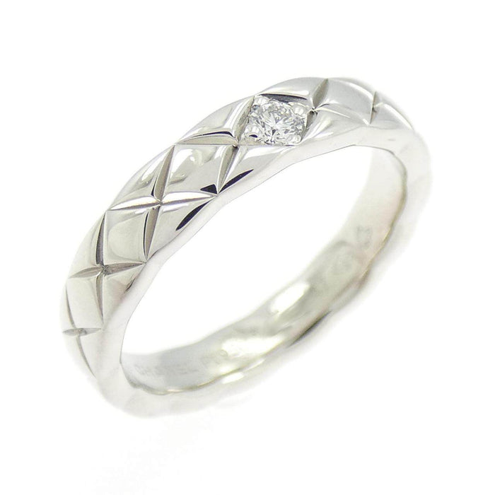 Chanel Coco Crush Platinum Diamond Ring – front view