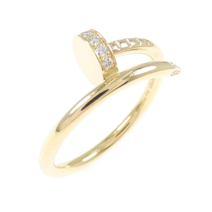 Cartier Juste Un Clou 18K Yellow Gold Diamond Ring – front view