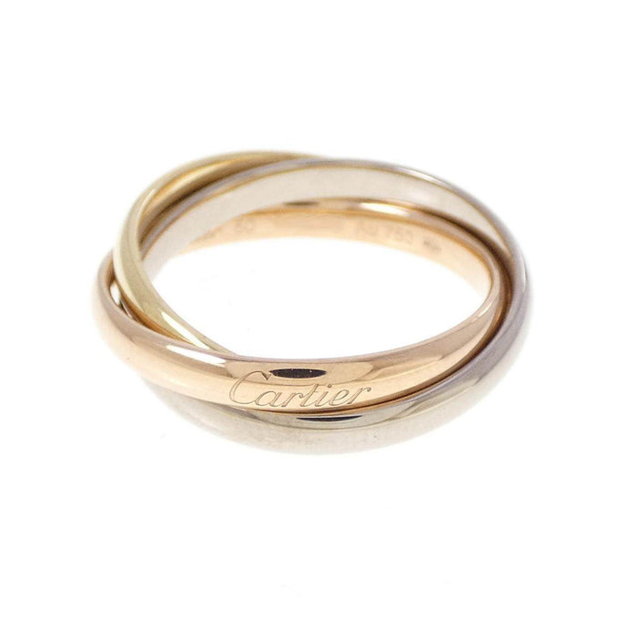 Cartier Trinity Tri Color 18K Yellow Gold Ring – front view