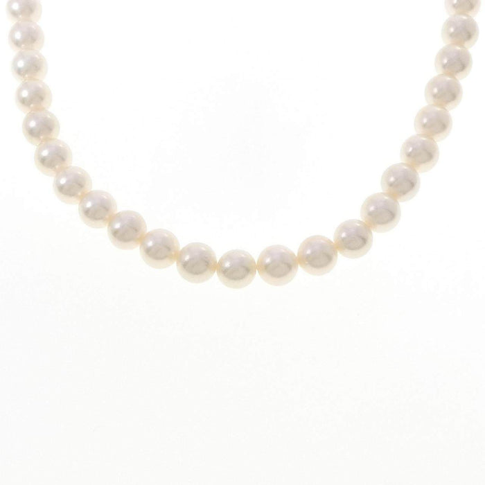 Tasaki Sterling Silver Akoya Pearl Necklace – front view