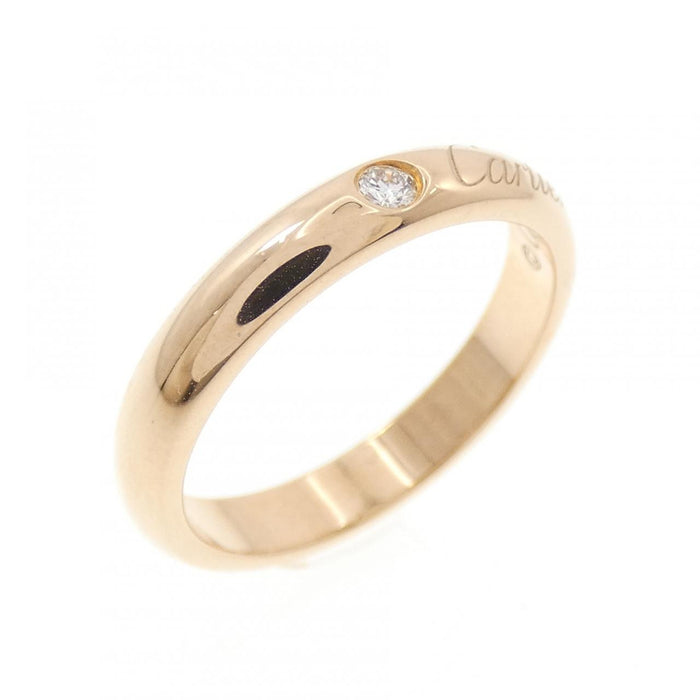 Cartier 18K Rose Gold Diamond Wedding Ring – front view