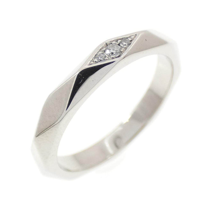 Boucheron Facette Platinum Diamond Ring – front view