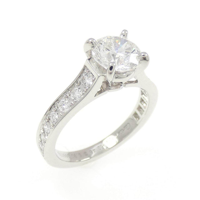 Cartier 1895 Platinum Diamond Solitaire Ring – front view