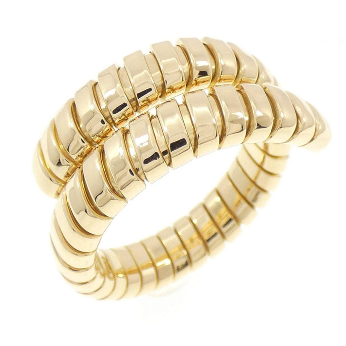 Bulgari Tubogas 18K Yellow Gold Ring – front view