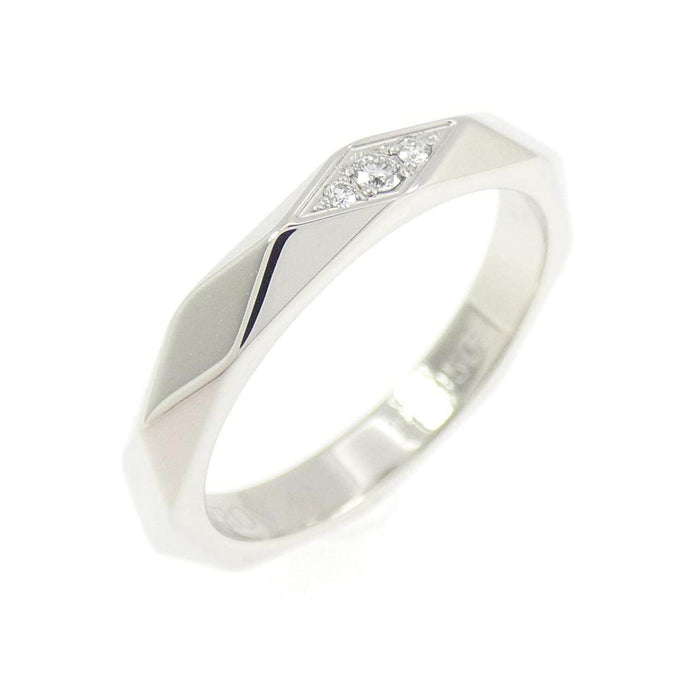 Boucheron Facette Platinum Diamond Ring – front view