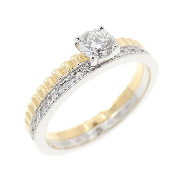 Boucheron Quatre Radiant Solitair 18K Yellow Gold Diamond Ring – front view
