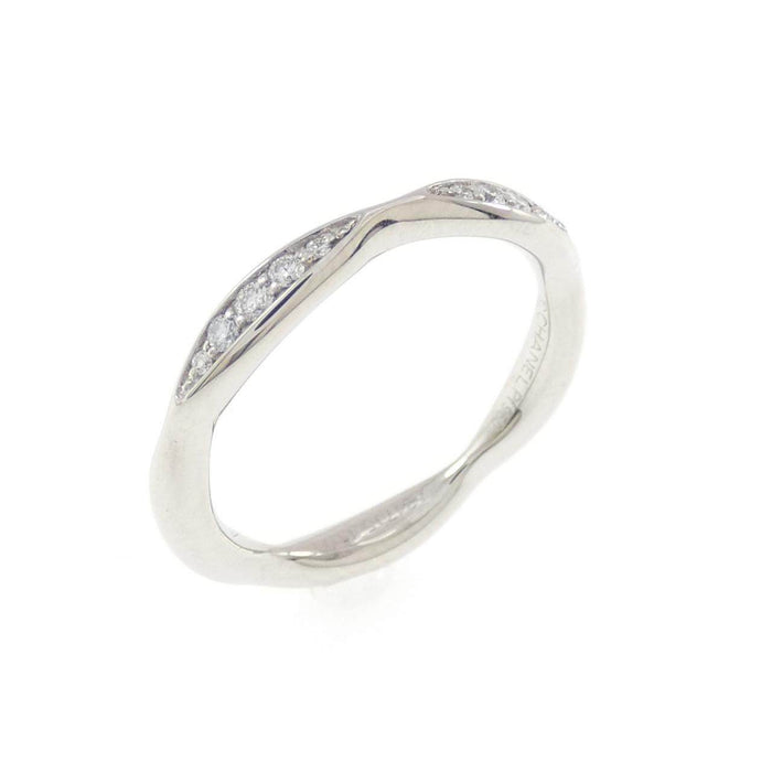 Chanel Camelia Platinum Diamond Ring – front view