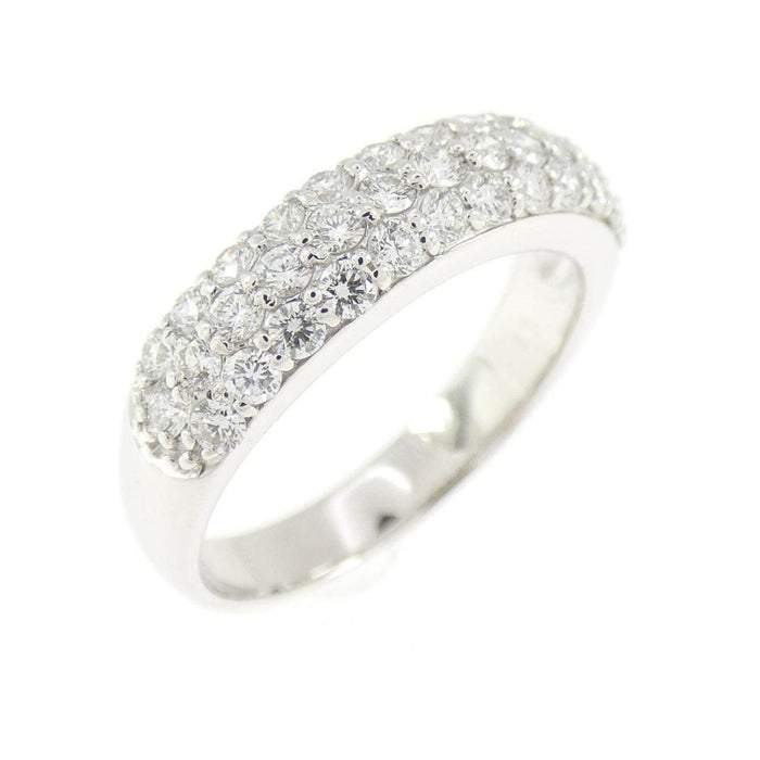 Ponte Vecchio Pavé 18K White Gold Diamond Ring – front view