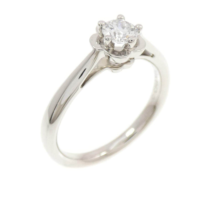 Chanel Camelia Platinum Diamond Ring – front view