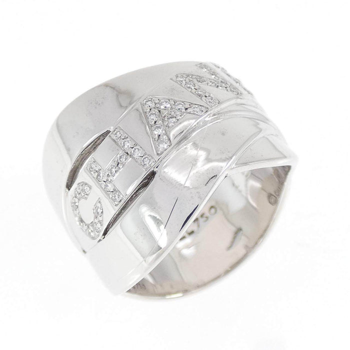 Chanel Bourdieu 18K White Gold Diamond Ring – front view