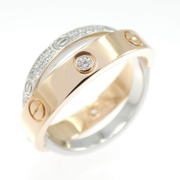 Cartier B Love 18K Rose Gold Diamond Ring – front view